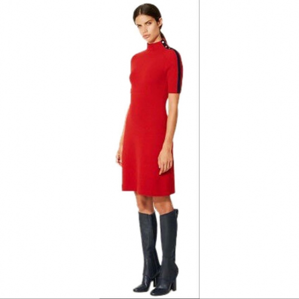 Tori Burch Short sleeve Turtleneck Dress